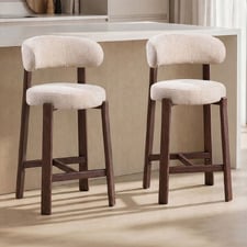 65cm Cecil II Chenille Bar Stools (Set of 2)