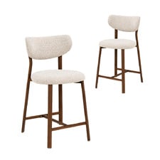 65cm Laurent II Chenille Bar Stools (Set of 2)
