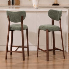 65cm Laurent II Chenille Bar Stools (Set of 2)