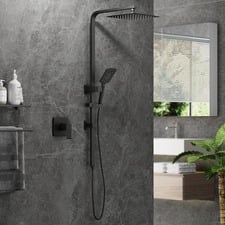 Lia 250mm Square Twin Shower Mixer Set