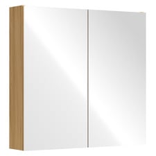 Sofie 600mm Light Wood Mirrored Shaving Cabinet