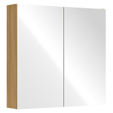Sofie Light Wood Mirrored Shaving Cabinet