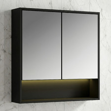 Meriden 750mm LED Mirrored Shaving Cabinet with Open Shelf