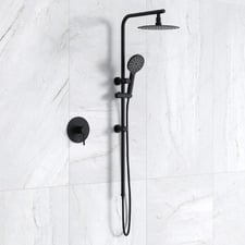 Lia 250mm Round Twin Shower Mixer Set