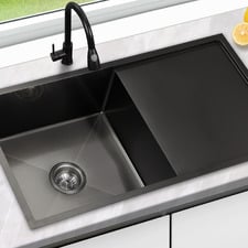 Aysel 870mm Single Kitchen Sink with Drainer