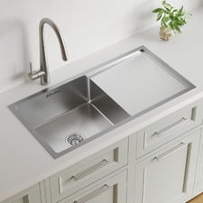 Kalypso 870mm Single Stainless Steel Kitchen Sink with Drainer