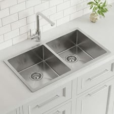 Agnes 770mm Double Stainless Steel Kitchen Sink