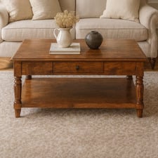 Polina Rectangular Mango Wood Coffee Table
