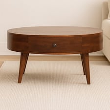 Emorie Round Mango Wood Coffee Table