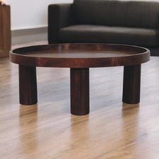 Inna Round Mango Wood Coffee Table