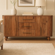Grigory 3 Drawer 2 Door Mango Wood Sideboard