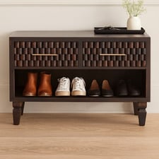 Ambrose 2 Drawer Mango Wood Shoe Rack
