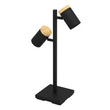 Cartagena Pine Wood 2 Light Table Lamp