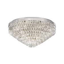 Valparaiso Steel & Glass Flush Mount Ceiling Light