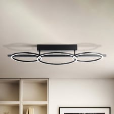 Lanacera Steel LED Semi Flush Ceiling Light
