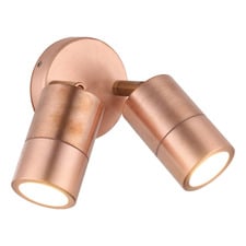 Fremantle Copper Outdoor Wall Spotlight