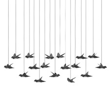 Paratebueno Steel 17 Birds LED Linear Pendant