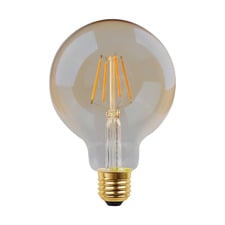 Almira E27 Golf Ball 4.5W Amber Step Dimmable LED Filament Bulb
