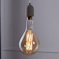 Radiance E27 Drop 8W Amber 32cm Dimmable LED Filament Bulb