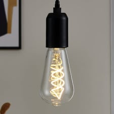 Glintz E27 Drop ST64 7.3W LED Spiral Filament Bulb