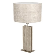 Belesar Steel & Travertine Table Lamp