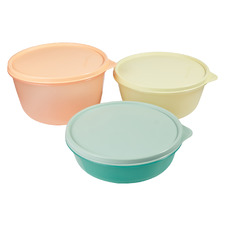 3 Piece Modular Round Food Storage Container Set