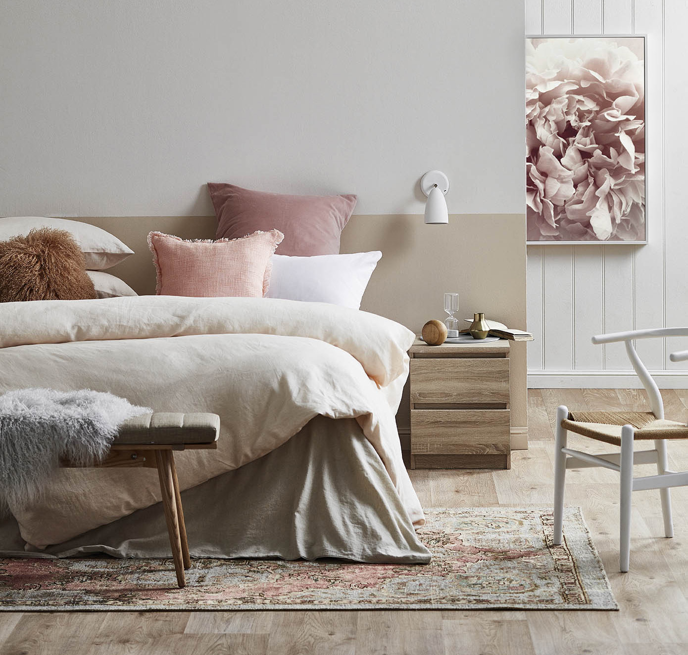 Pretty in Shades of Pink Bedroom photo by Temple &amp; Webster