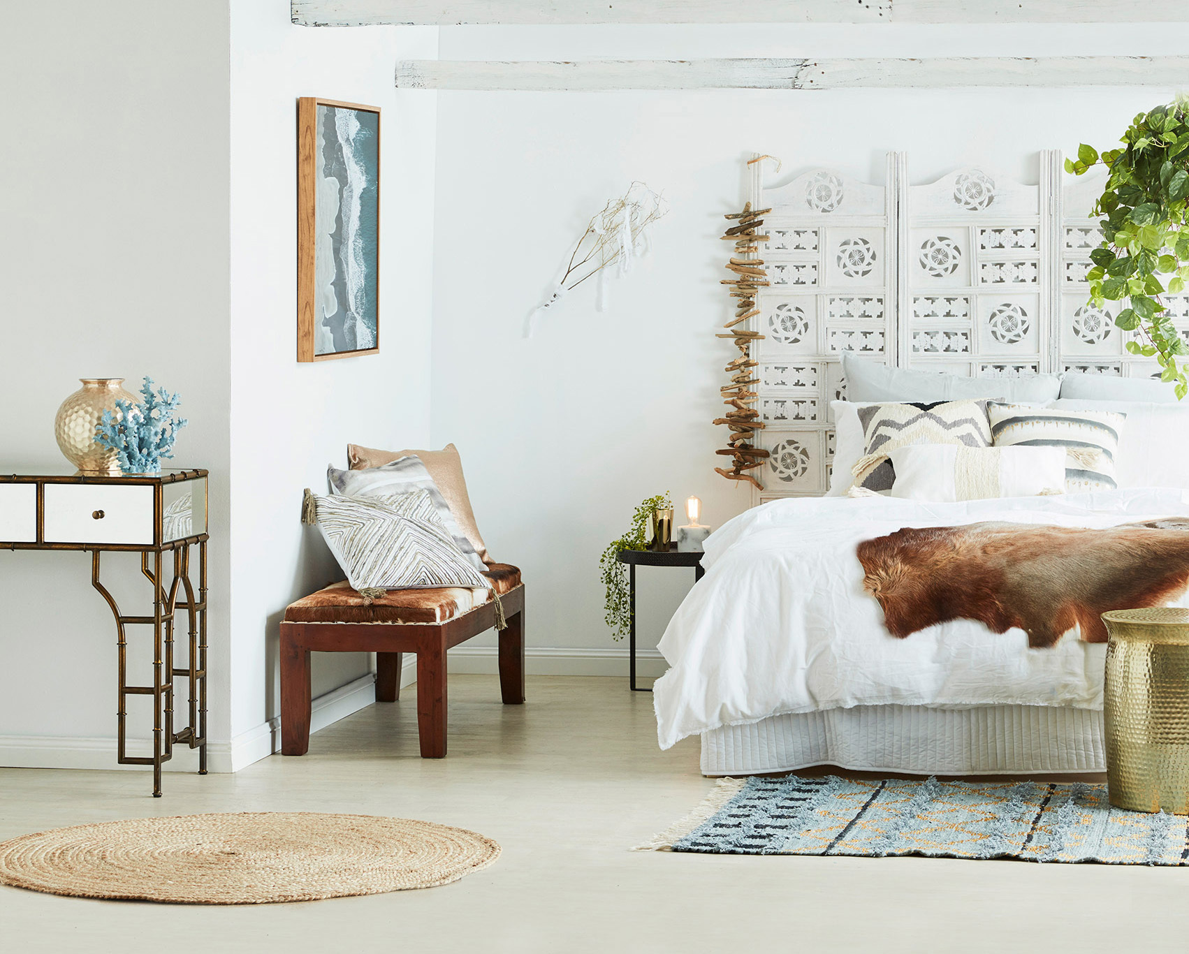 Cow Hide Bedroom Retreat photo by Temple &amp; Webster