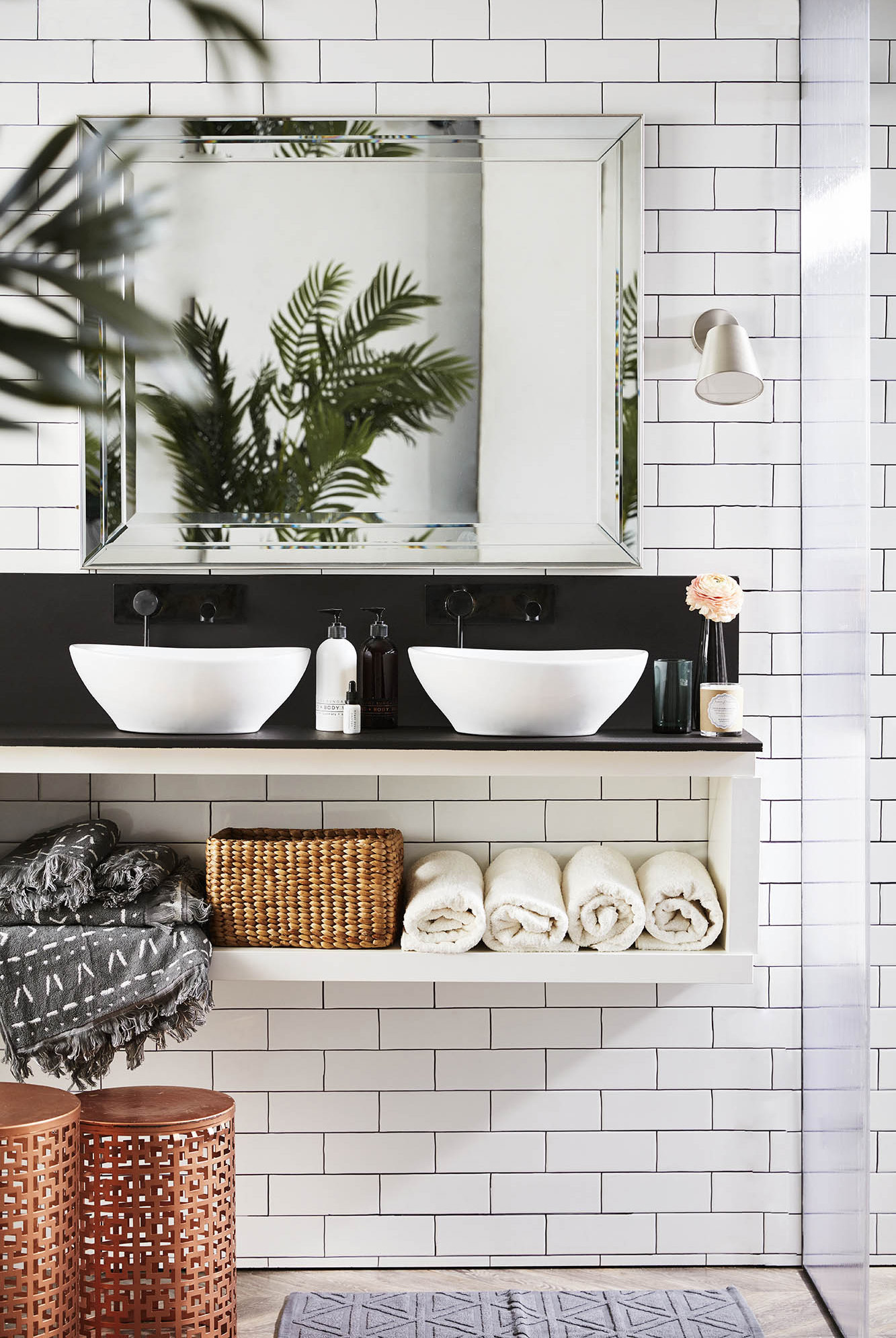 Casual Bathroom room ideas. Easy Clean Bathroom. By Temple & Webster