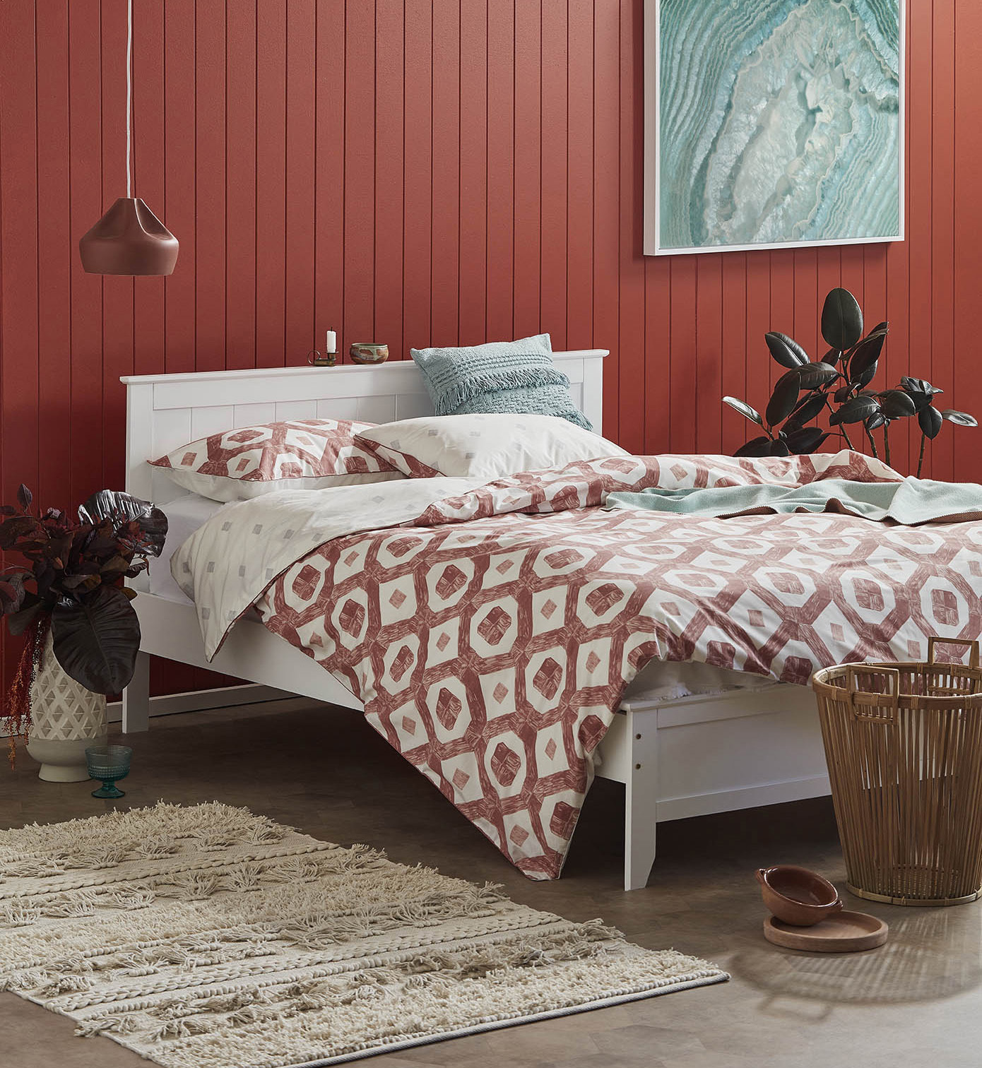 Accent Red Bedroom photo by Temple &amp; Webster
