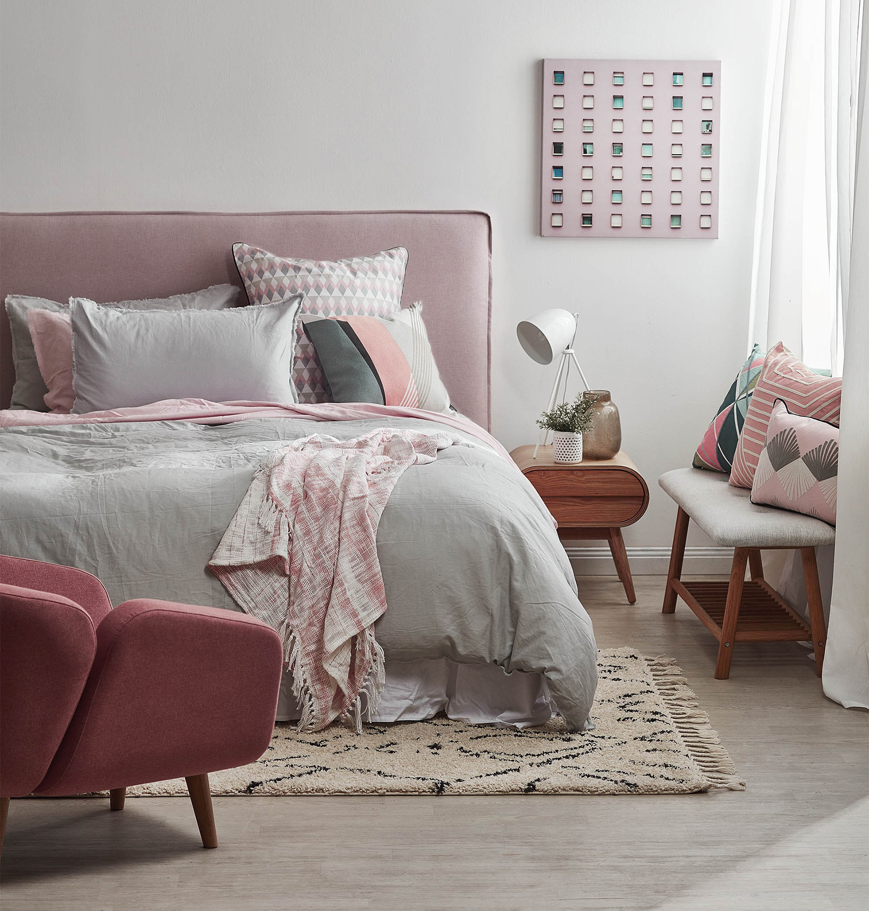 Teen Pink Bedroom Retreat photo by Temple &amp; Webster