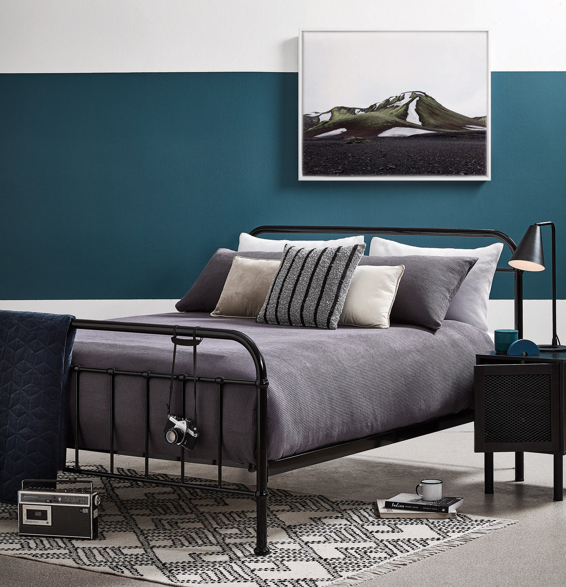 Black &amp; Grey Masculine Bedroom photo by Temple &amp; Webster
