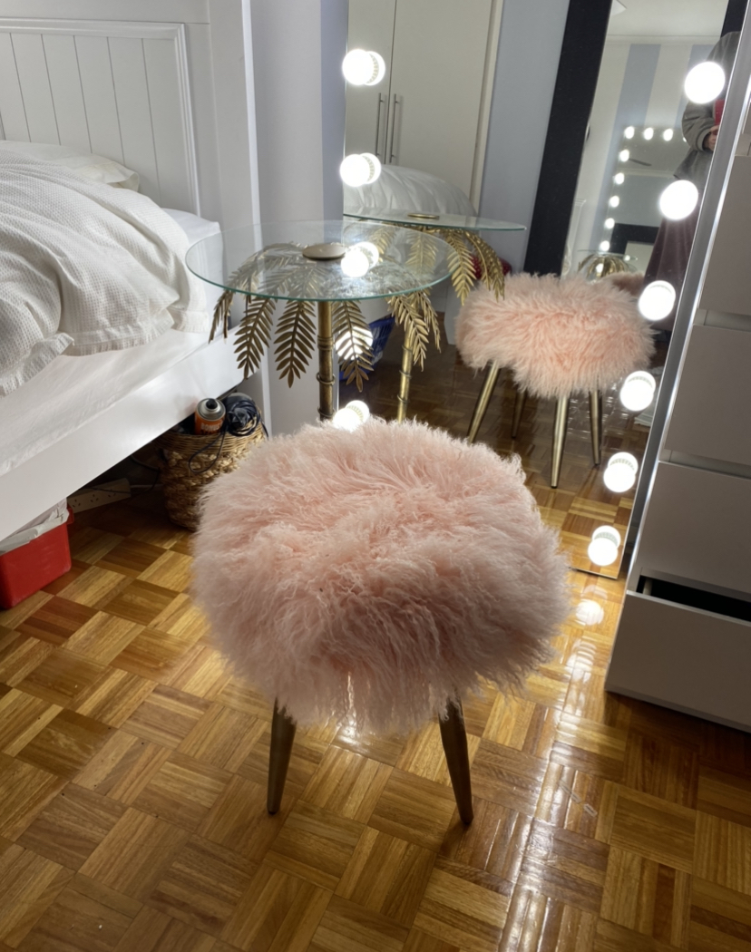 fluffy stool chair