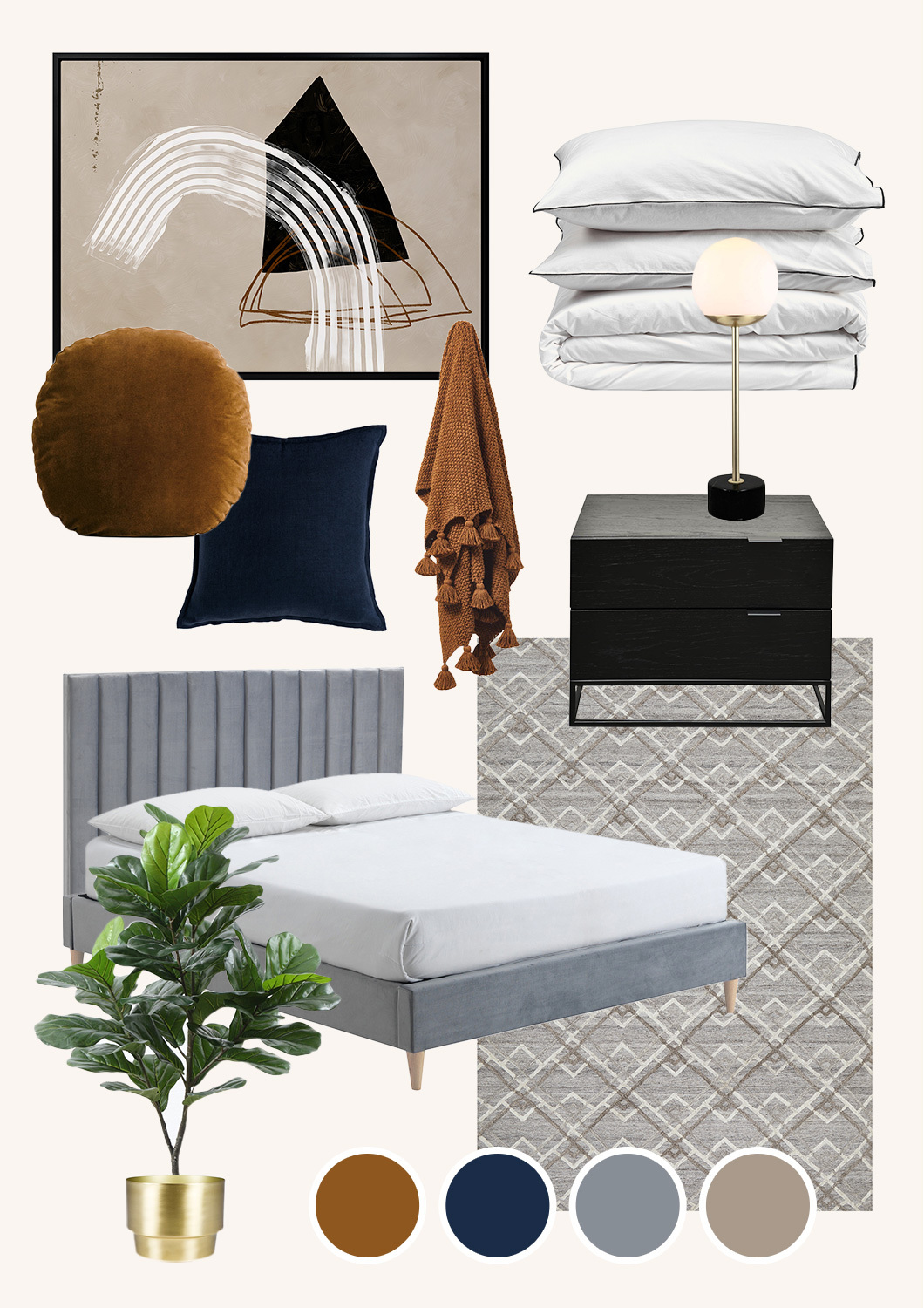 Rich Modern Bedroom photo by Temple &amp; Webster