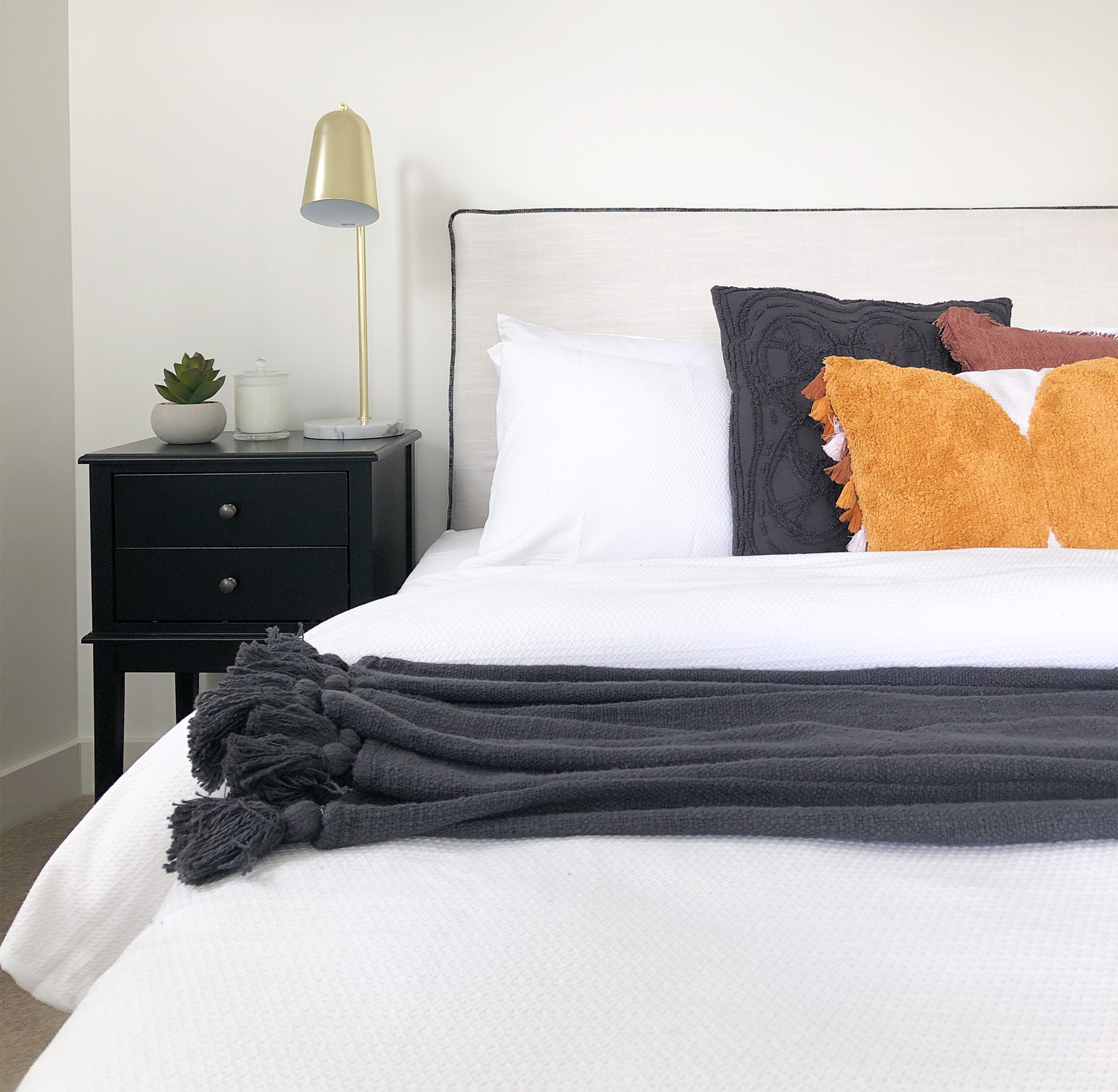 Bold Warm Bedroom photo by Temple &amp; Webster