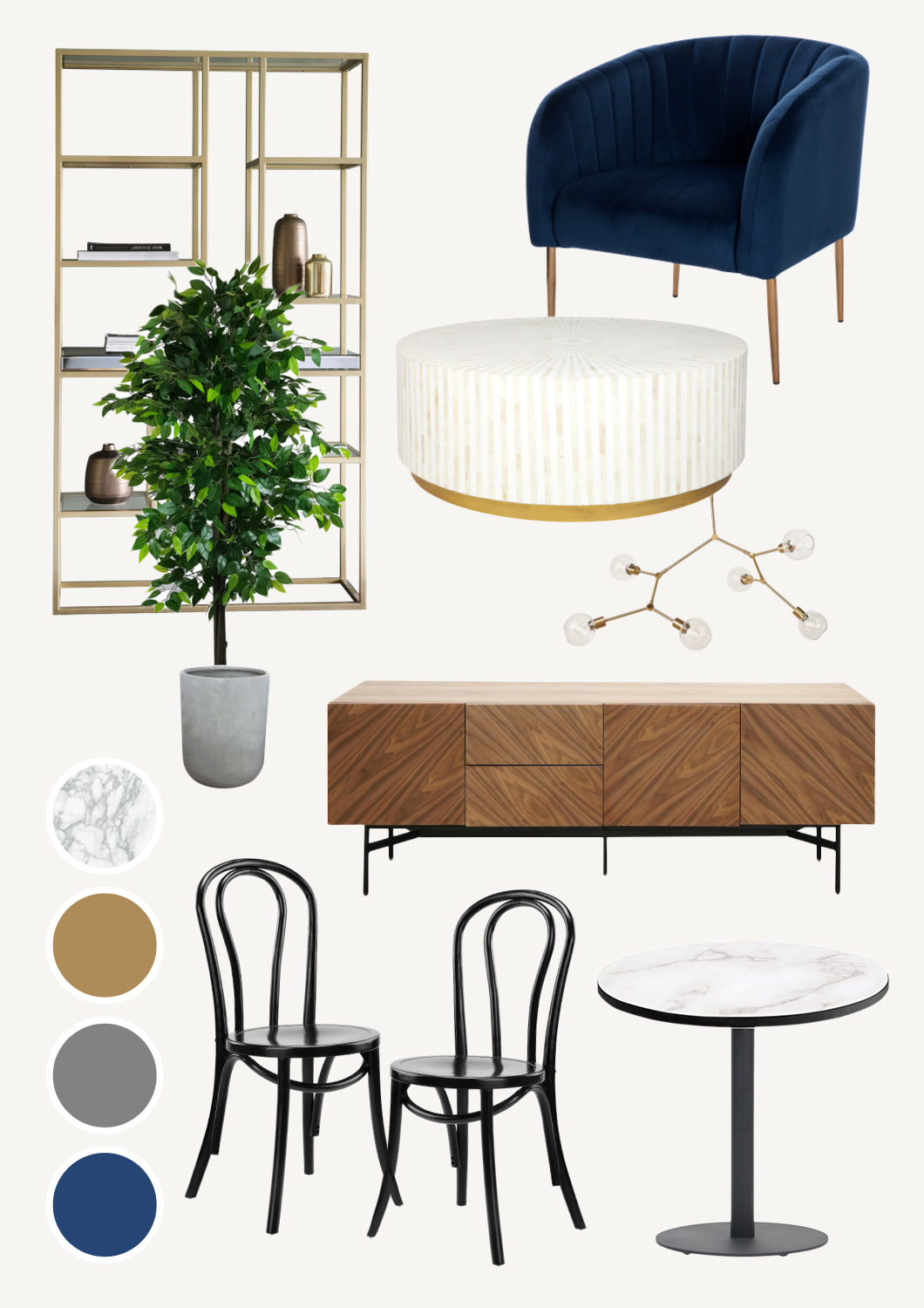 Industrial Luxe Restaurant Concept photo by Temple &amp; Webster