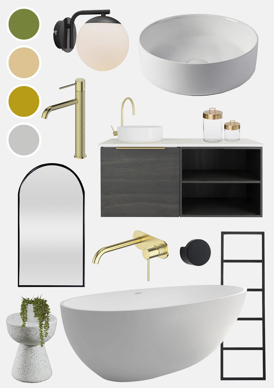 Luxe contemporary bathroom photo by Temple &amp; Webster