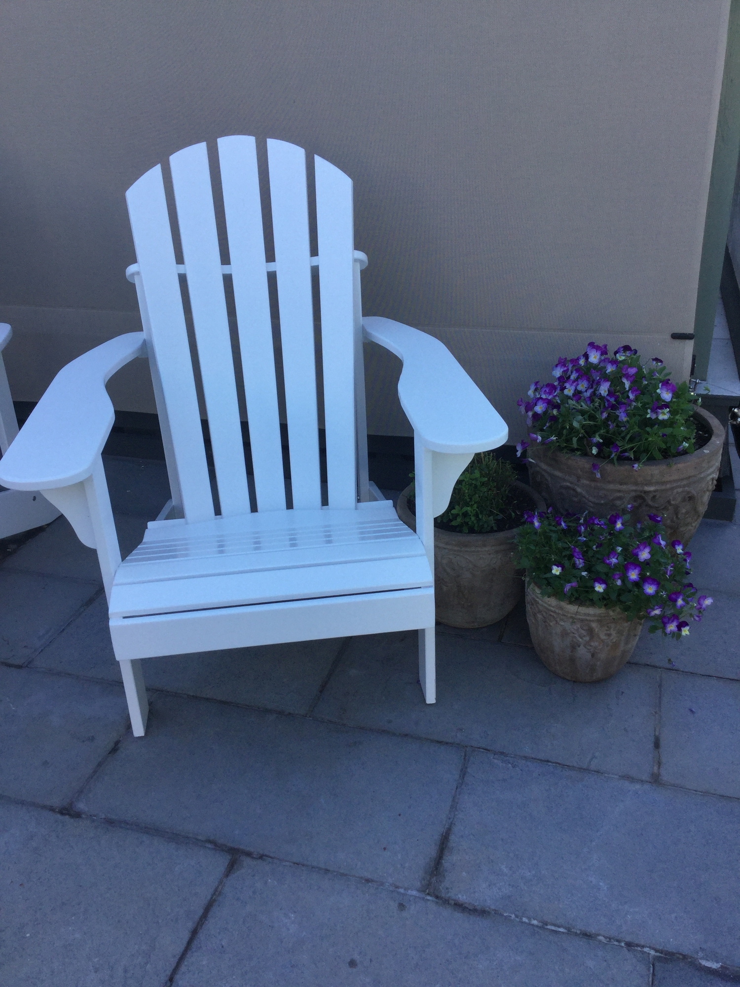 The Porch White Hardwood Adirondack Chair Temple Webster
