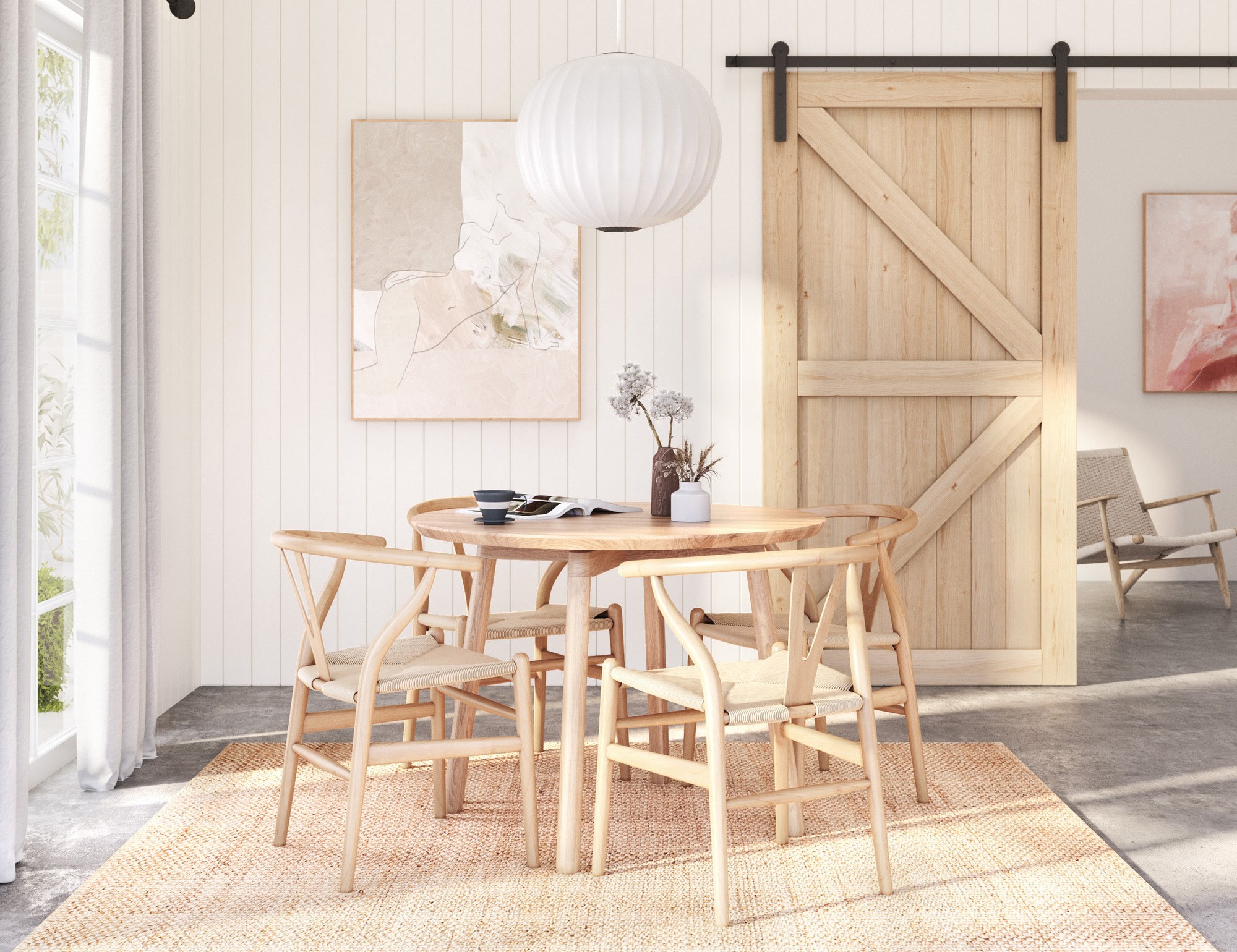 Scandi Inspired Farmhouse Living Room photo by Temple &amp; Webster
