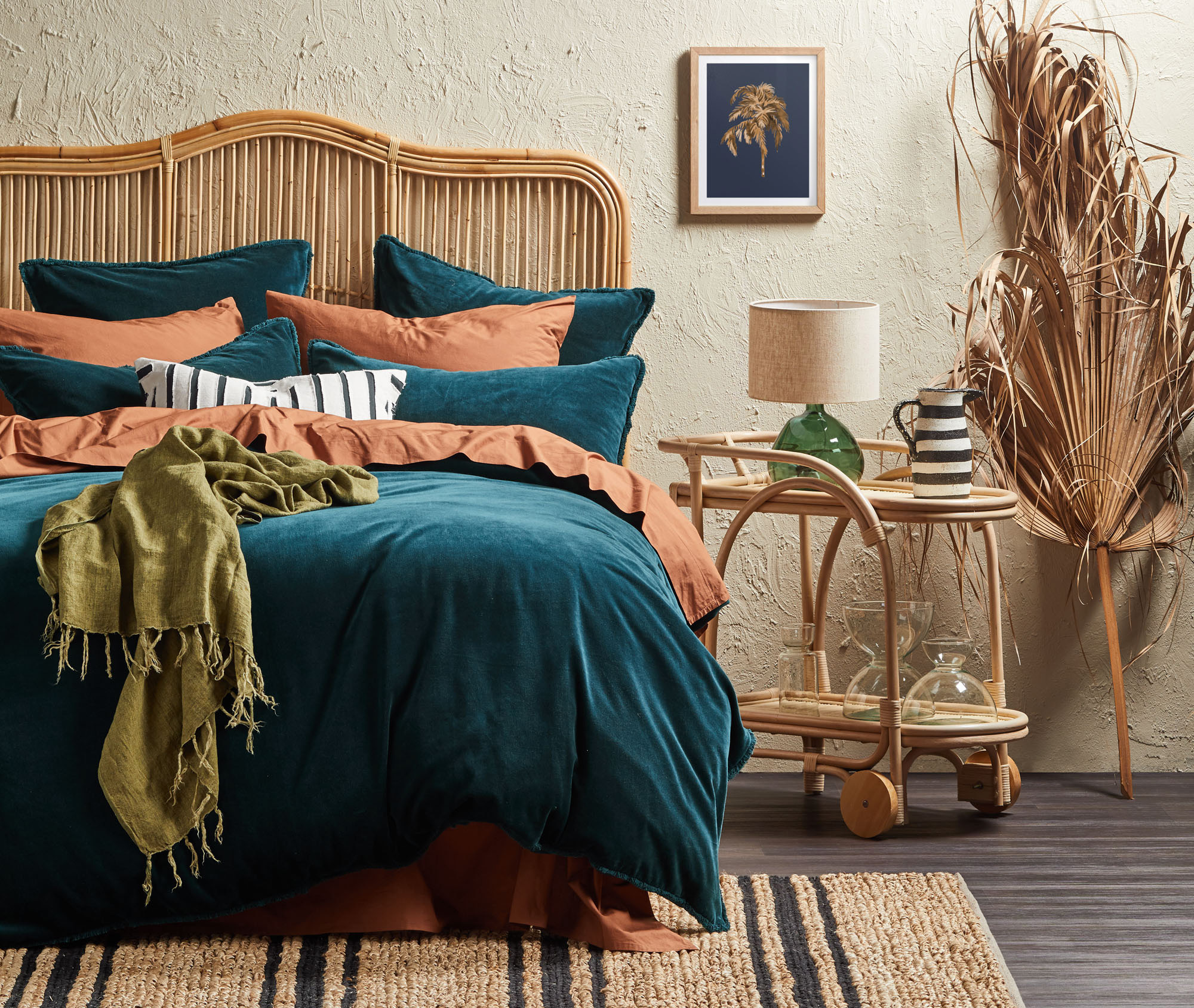 Lush Teal Inspired Bedroom photo by Temple &amp; Webster