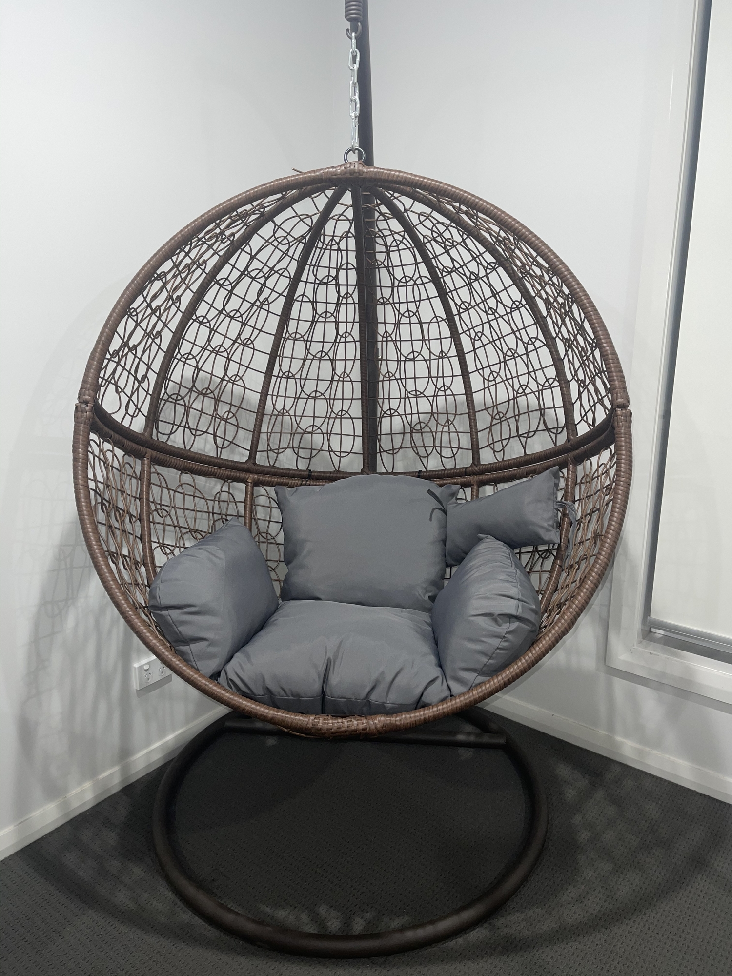 Milanooutdoor Arcon Round Pe Rattan Outdoor Hanging Egg Chair Reviews Temple Webster