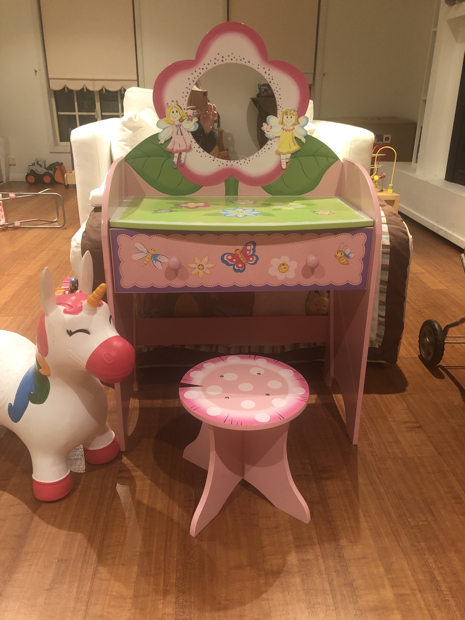 Project Kindy Furniture Fairyland Dressing Table with Stool | Temple & Webster Project Kindy Furniture Fairyland Dressing Table with Stool | Temple & Webster