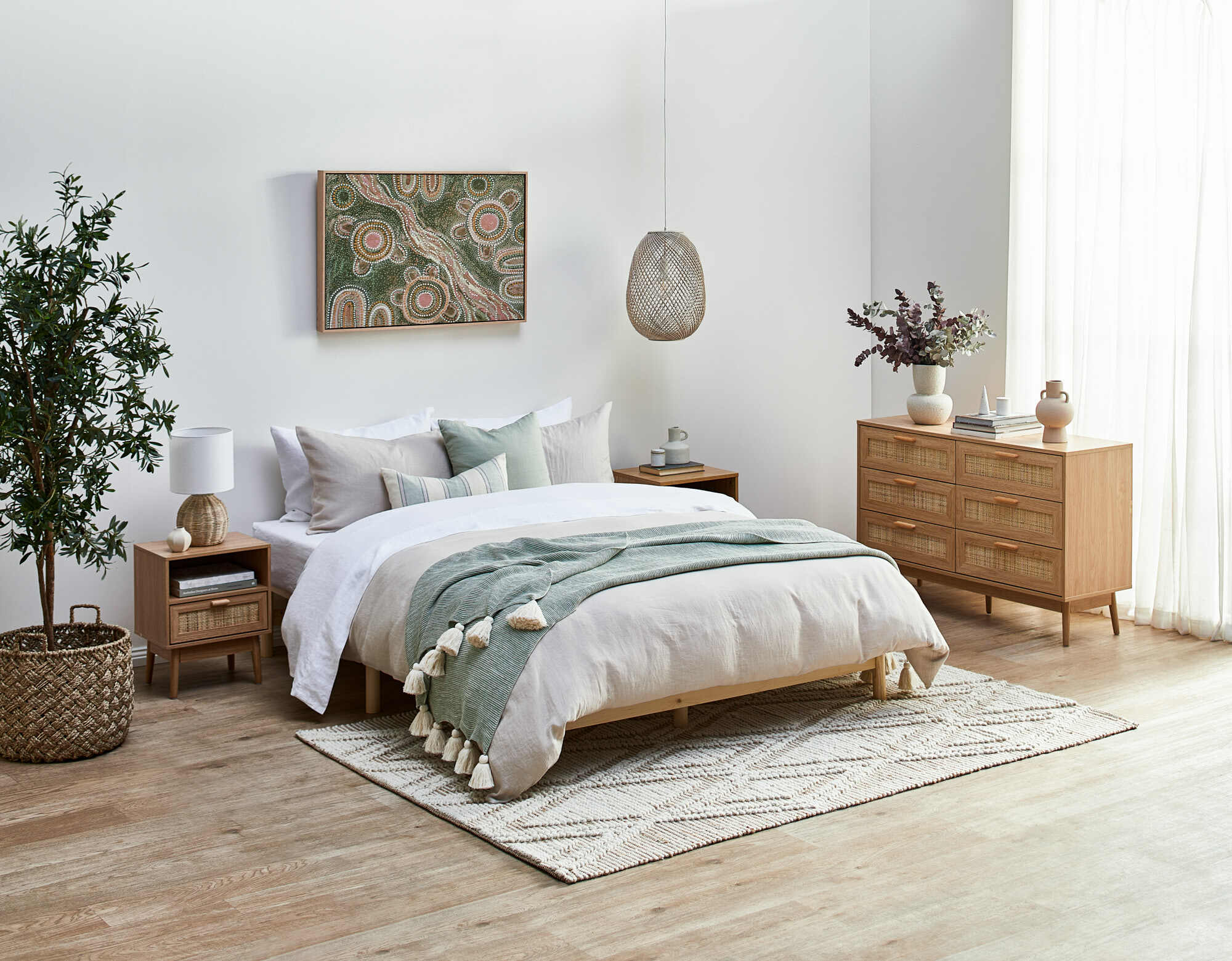 Scandi Bedroom room ideas. Modern Rustic Bedroom. By Temple & Webster