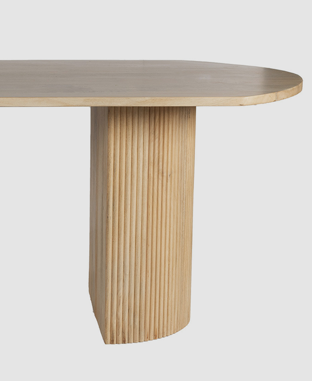Natural Anika Oval Mango Wood Dining Table