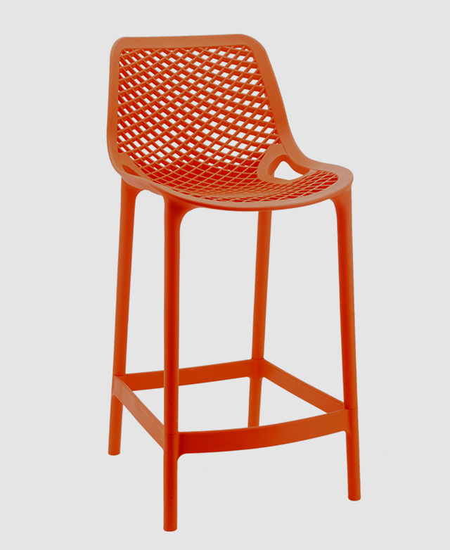 orange outdoor bar stools