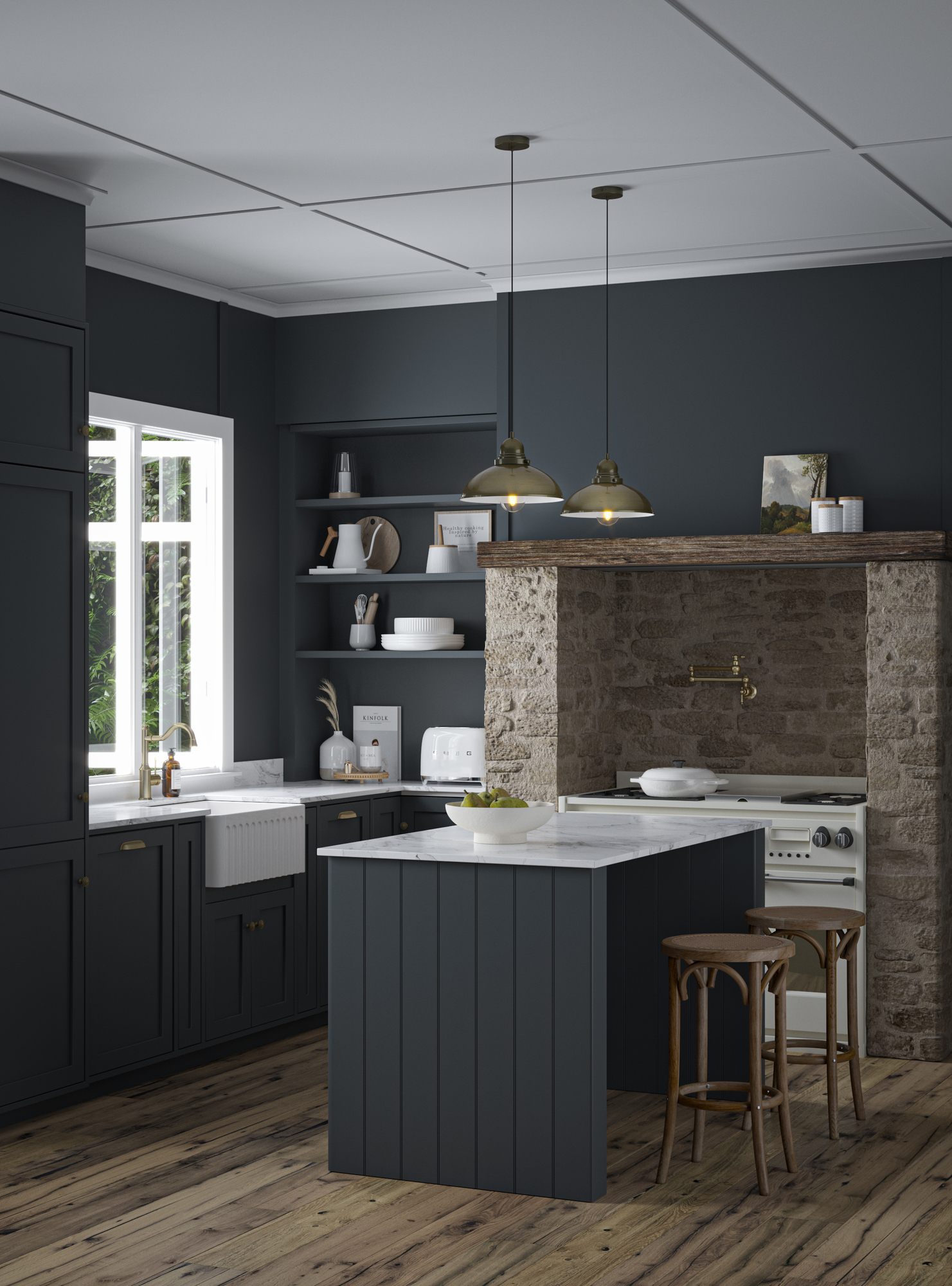 Contemporary Kitchen room ideas. Luxe Country Kitchen. By Temple & ster