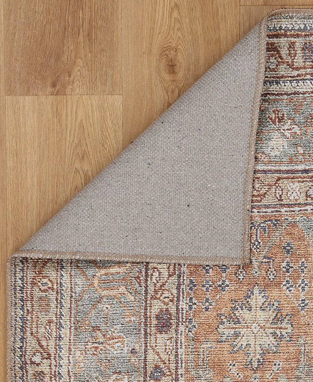 Lifestyle Floors Zenni VintageStyle Machine Washable Cotton Rug Temple & ster