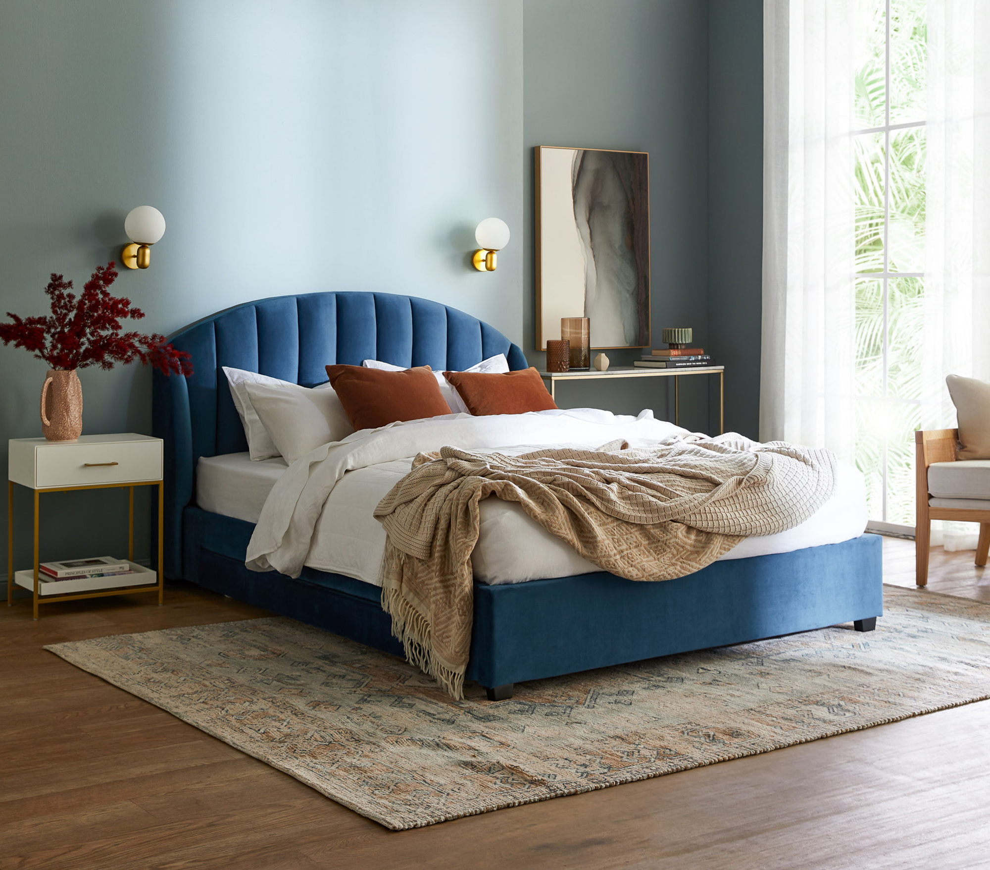 Casual Bedroom room ideas. Cosy Corner Bedroom. By Temple & ster