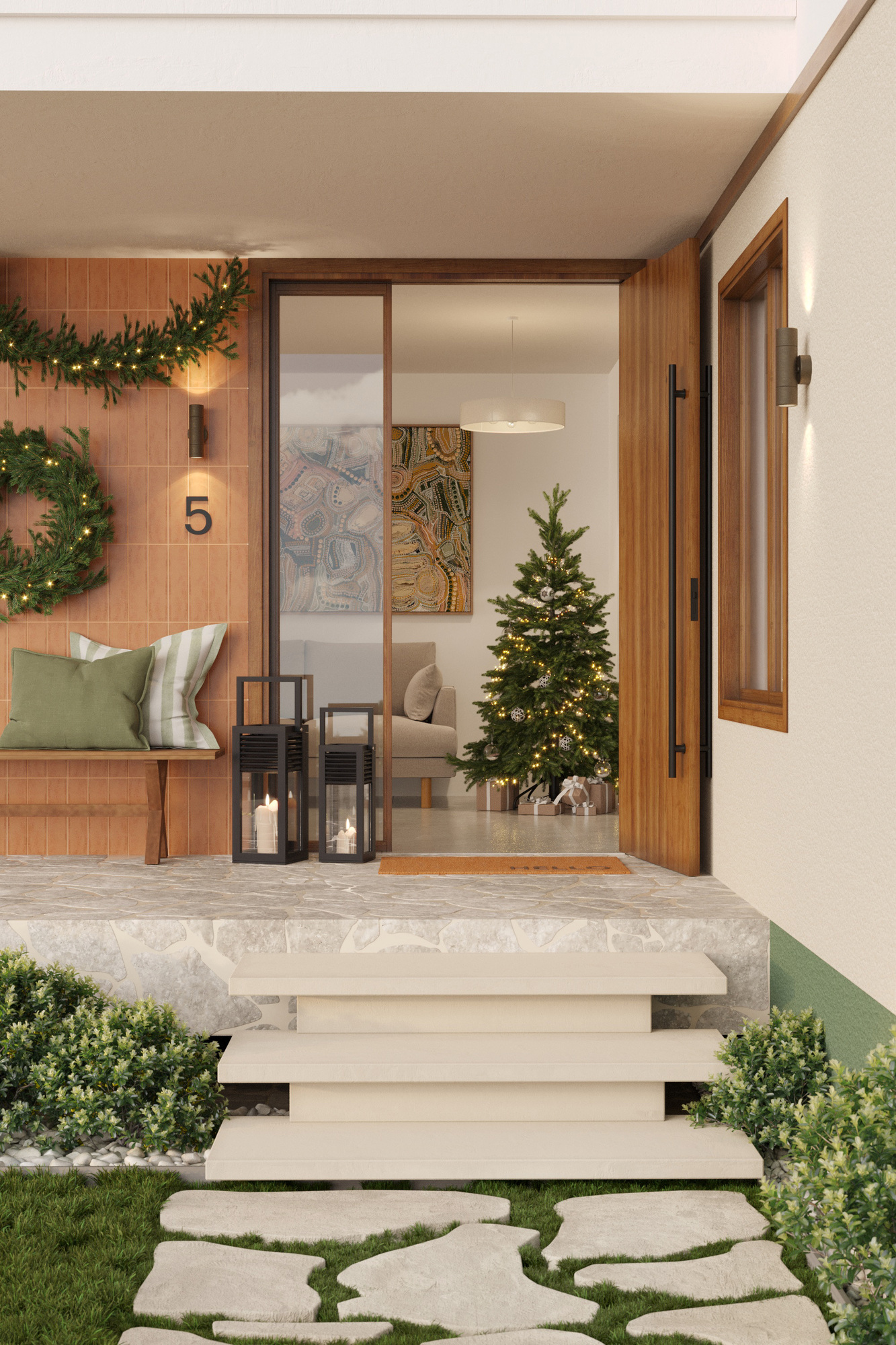 Modern Christmas Entryway photo by Temple &amp; Webster