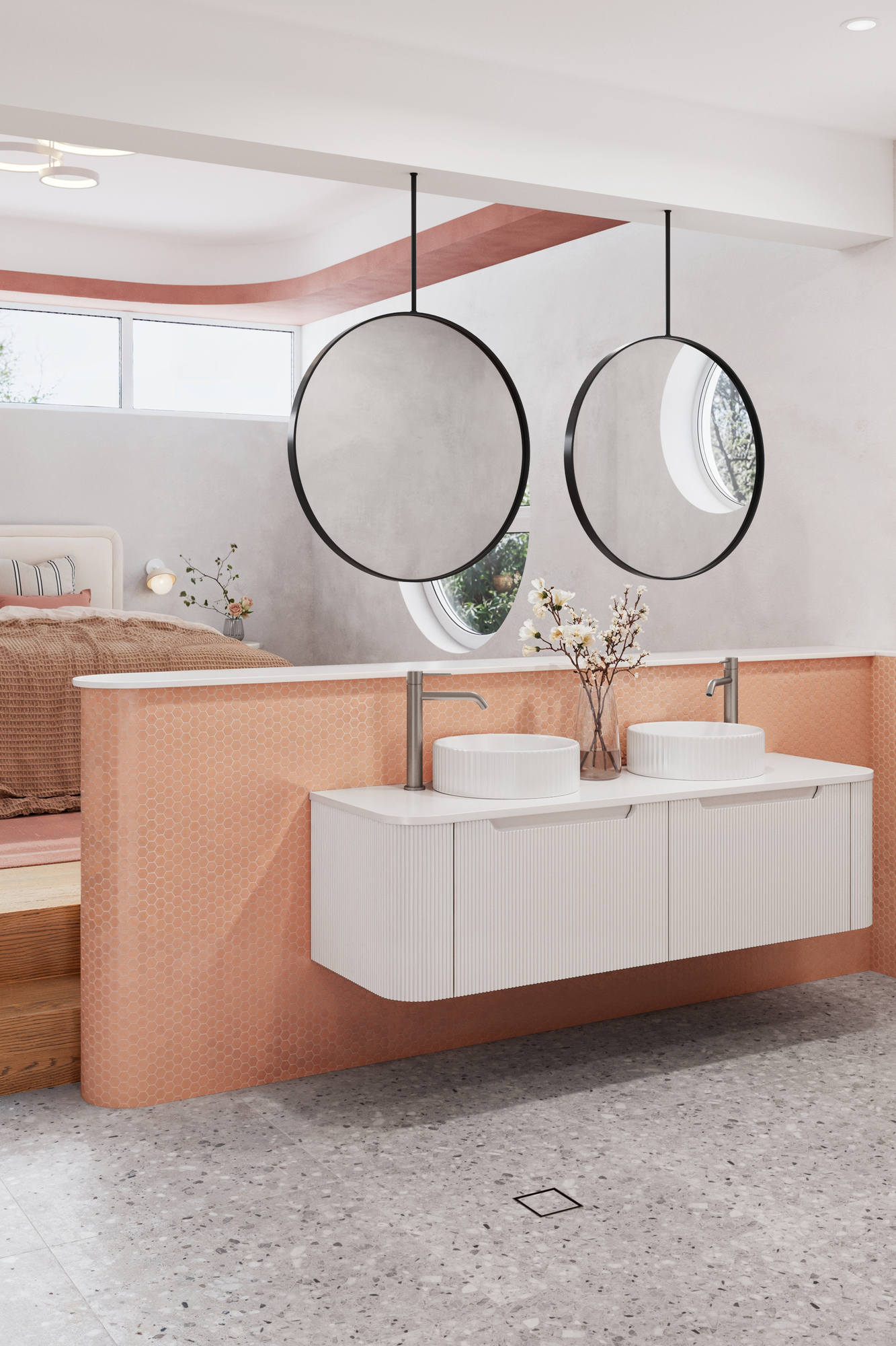 Peach Perfect Ensuite photo by Temple &amp; Webster